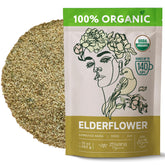 Zhivana Organics Elderflower Tea dried flowers for a soothing evening brew