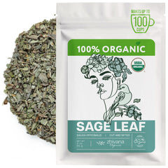 Zhivana Organics Organic Sage Leaves bundle for fresh seasoning and tea prep.