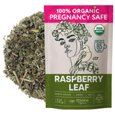 Zhivana Organics raspberry leaf tea packaging front shows premium, natural sourcing