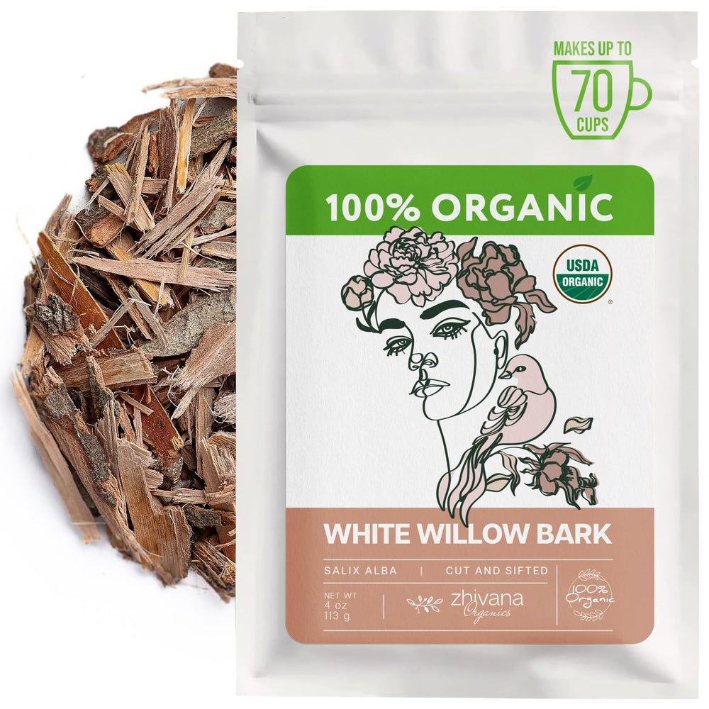 Zhivana Organics White Willow Bark Tea bottle ready for gentle, slow infusion.