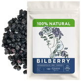 Zhivana Organics wild bilberry dried fruits in front packaging for snacking
