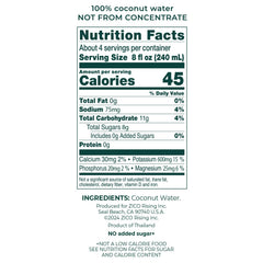ZICO four-pack bottle highlighting convenient hydration for on-the-go routines
