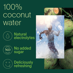 ZICO pour glass showing pure coconut water ideal for refreshment