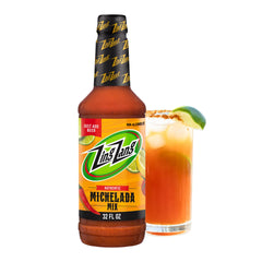 Zing Zang Michelada Mix bottle front, showcasing bold flavor for beer cocktails.