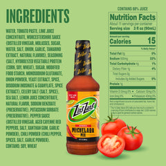 Zing Zang Michelada Mix being poured, ideal for beer-based cocktails.