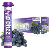Zipfizz daily energy grape packaging highlights a sugar-free electrolyte boost for on-the-go use