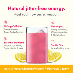 Zipfizz daily energy powder dissolving in water for quick refreshment.