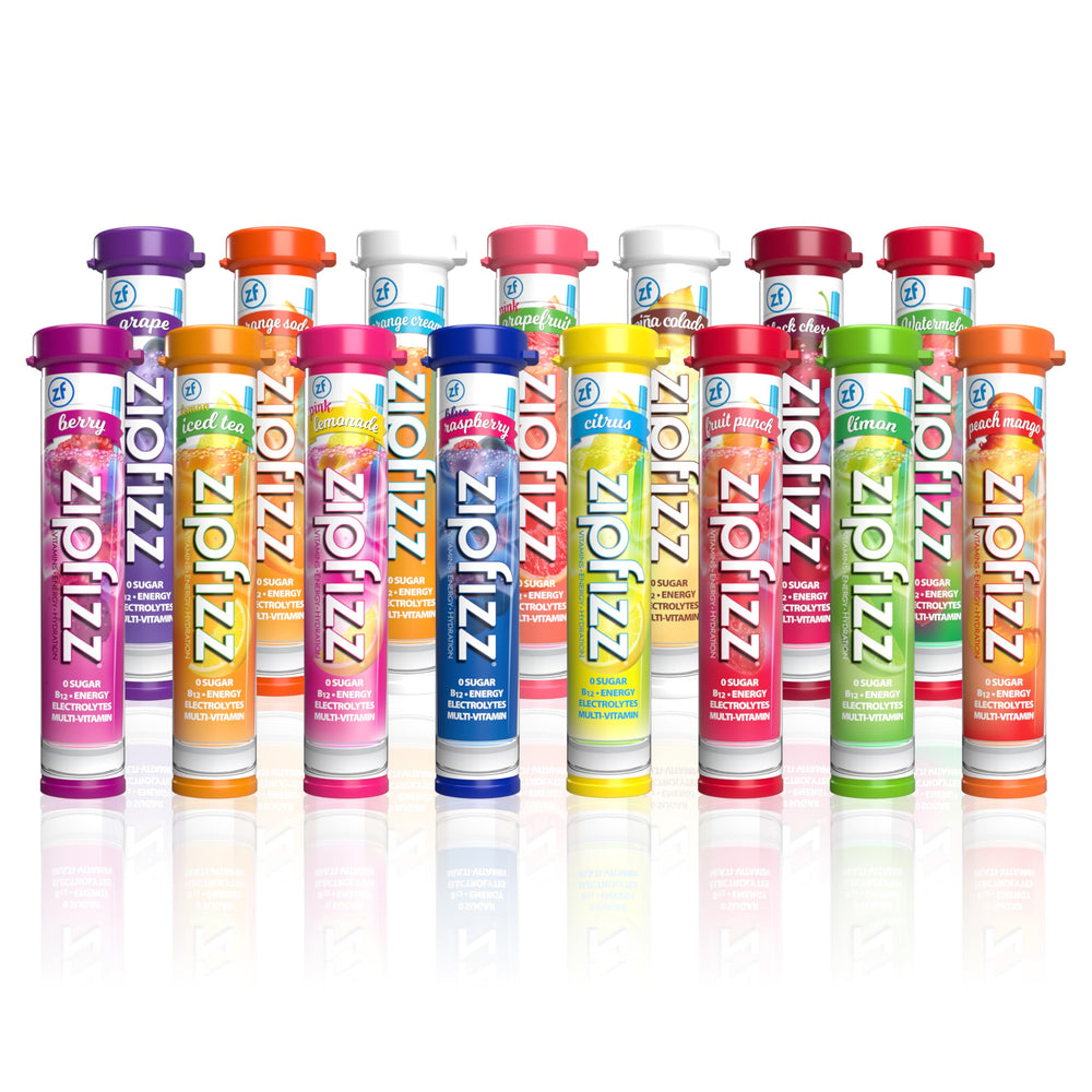 Zipfizz daily energy tube packaging for convenient on-the-go energy boost.