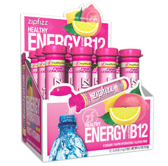 Zipfizz Pink Lemonade packet closeup for a sugar-free energy boost.