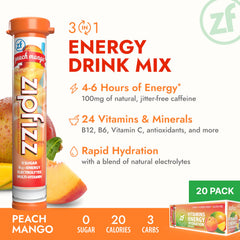 Zipfizz being poured into a glass of water for fast hydration.