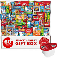 Zisbers Snack Box Care Package—60 snacks for college, work, or home.