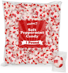 Zisbers Soft Peppermint Puffs bag front shows minty flavor and shareable appeal