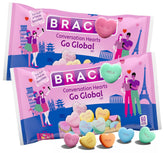 Zisbers tiny conversation hearts pastel closeup with multilingual love messages for gifting