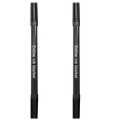 ZJSJSPGS edible markers in black, 2pcs, ideal for precise cookie and fondant detailing