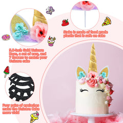 Zkptops unicorn cake topper eyelashes for vivid character