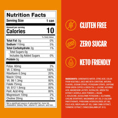 ZOA Mango Splash close-up can showing label and natural caffeine from green tea