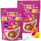 Zolli Ball Popz packaging showing a dye-free, sugar-free candy option for kids.