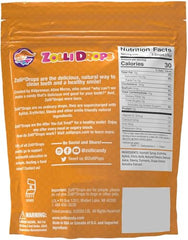 Zolli Drops natural fruit flavors highlighting dye-free, gluten-free treats for kids.