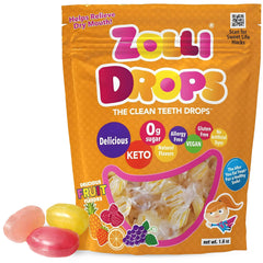 Zolli Drops sugar-free candy bag showcasing a keto-friendly post-meal option.
