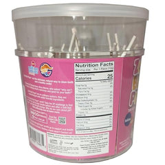 Zolli Ball Popz back panel highlighting keto-friendly and diabetic-friendly candy.