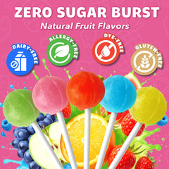Zollipops Ball Popz strawberry lollipops, post-meal clean-teeth option.