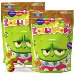 Zollipops caramel and green apple pops offer a sugar-free fruity treat for all ages.