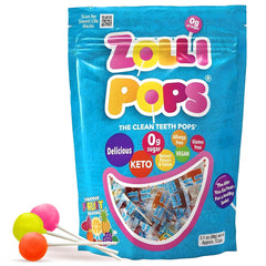 Zollipops Clean Teeth Pops pack, a dentist-approved sugar-free treat for kids.