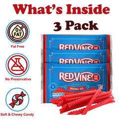 ZompoZ Original Red Licorice Twists with soft, chewy texture.