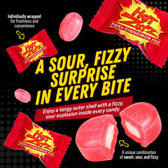 Zotz fizzy fruit flavors assortment on display.