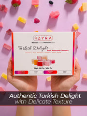 ZYRA Turkish Delight strawberry flavor pieces, ideal for celebrations and sharing