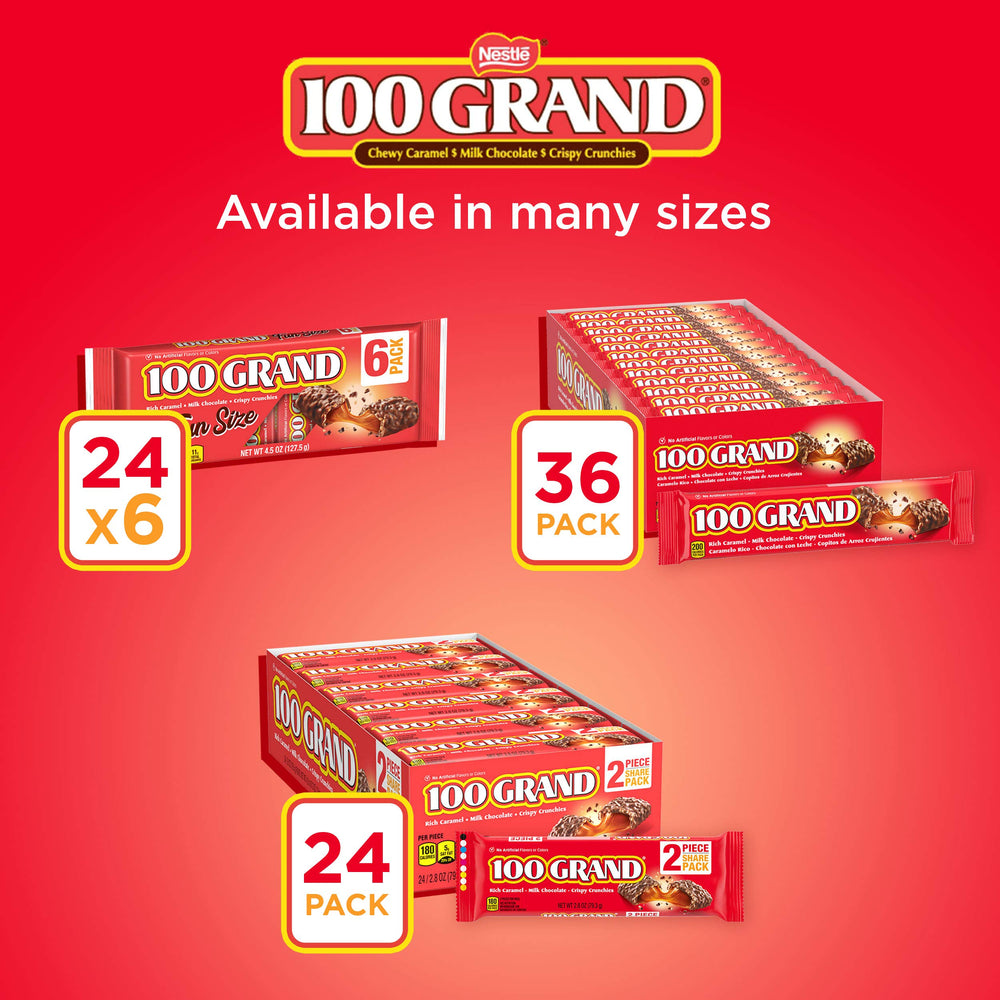Halloween-ready candy option: 100 Grand bars for trick-or-treat bowls.