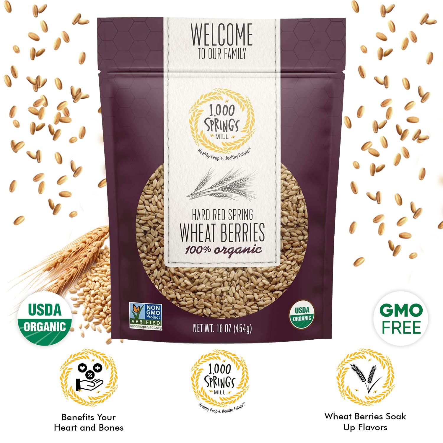 1000 Springs Mill wheat berries in a breakfast bowl for a hearty start