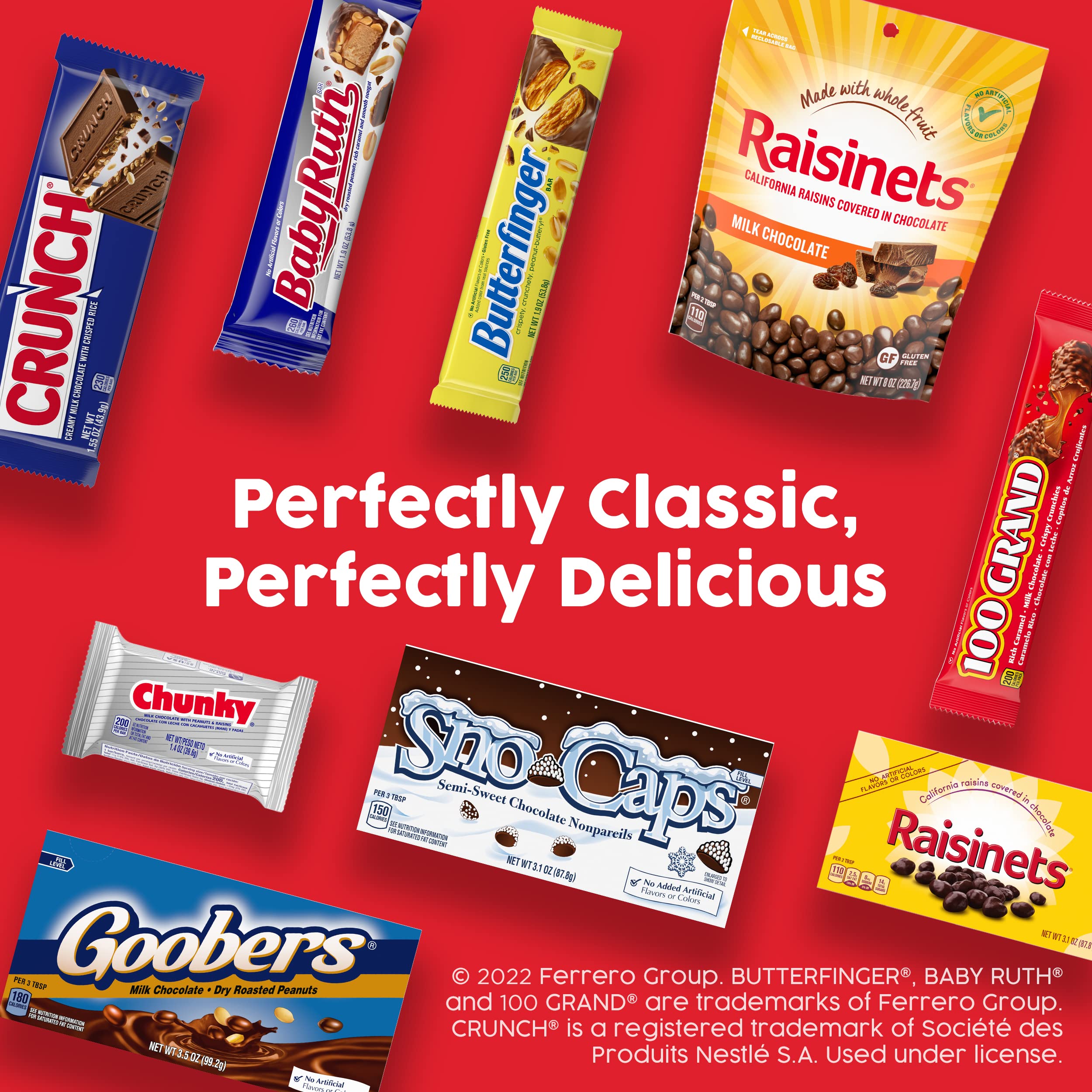 Bulk 36-count box of 100 Grand bars for celebrations.