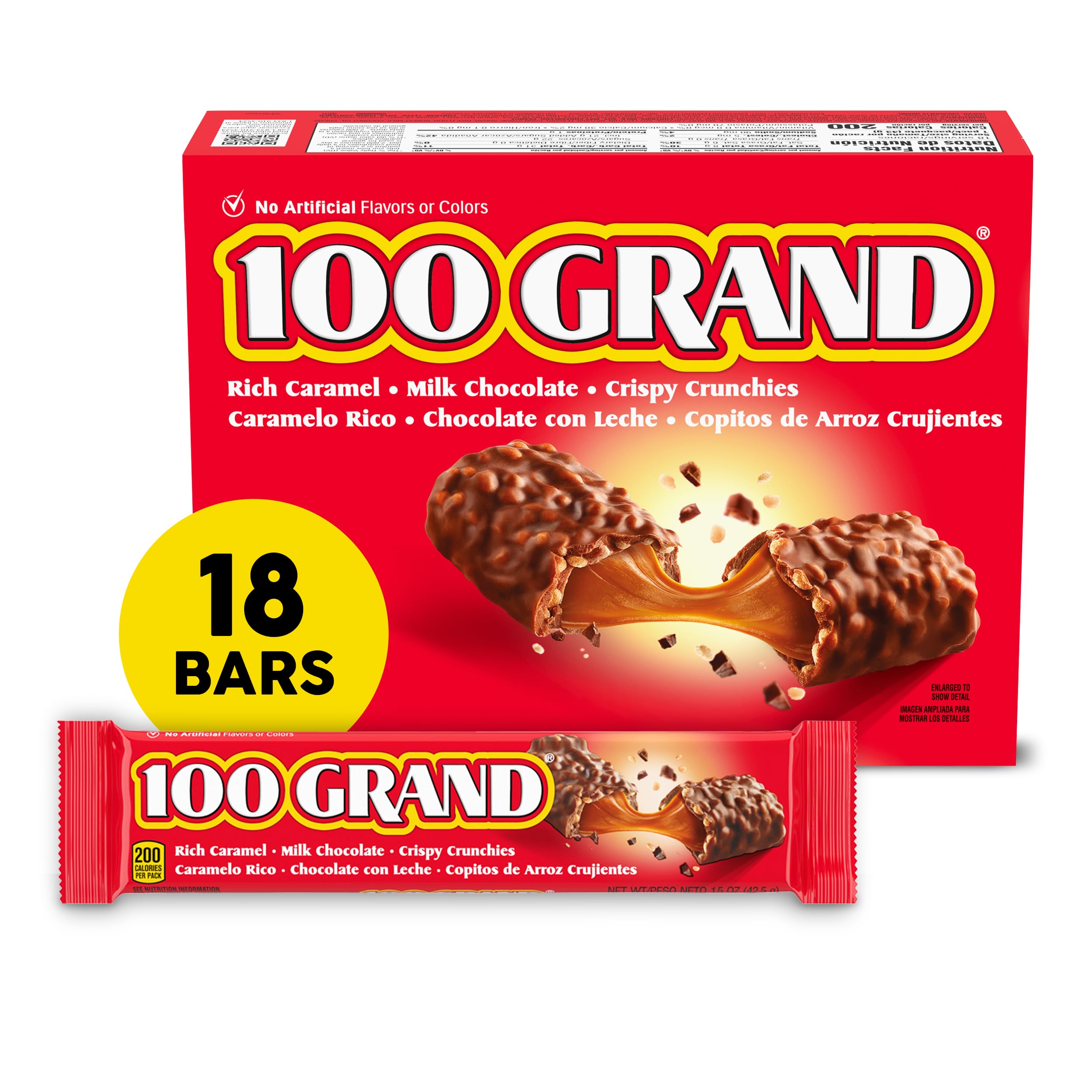 100 Grand crispy milk chocolate caramel fullsize box ready for sharing.