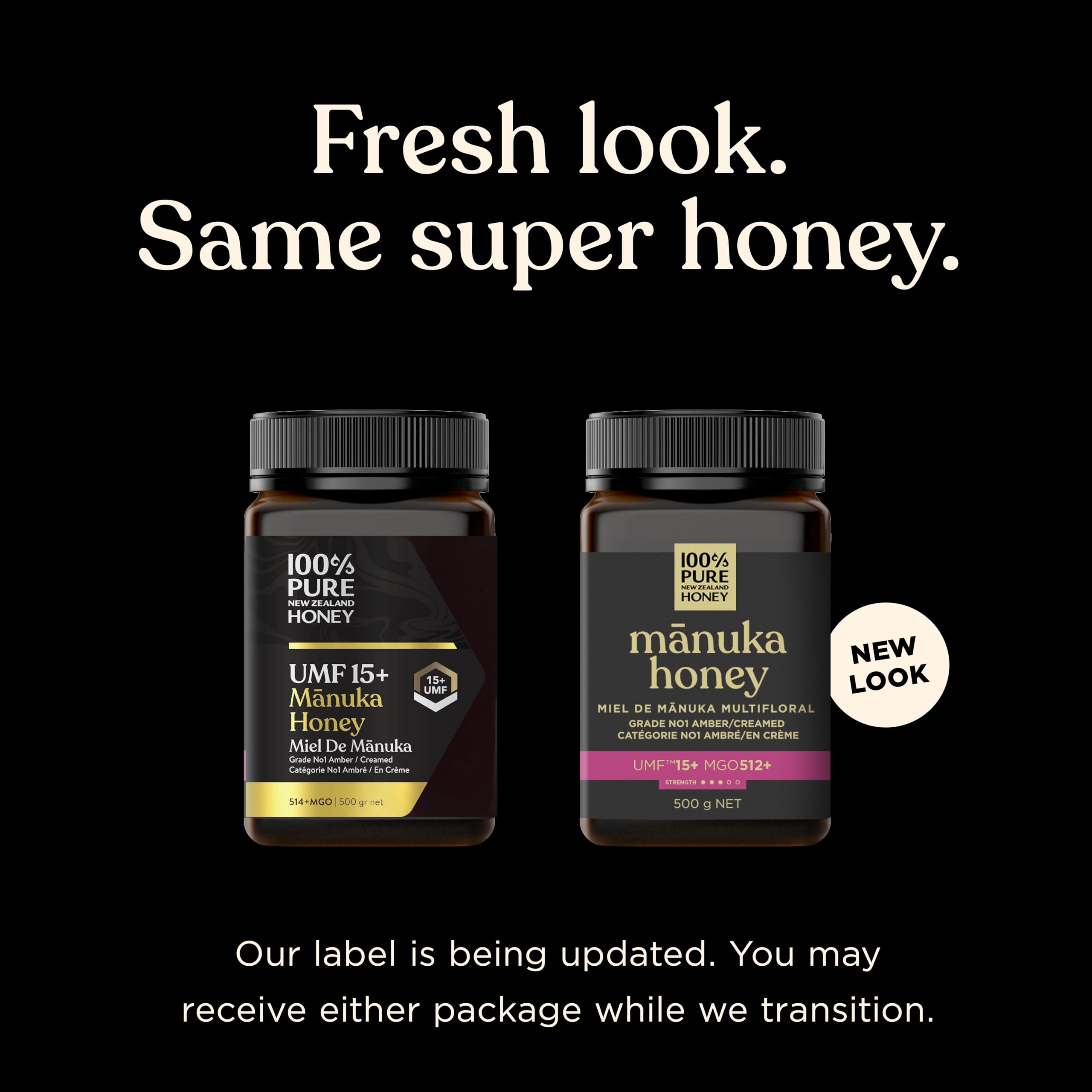 100% Pure New Zealand Honey Manuka UMF15 being poured for easy dosing.