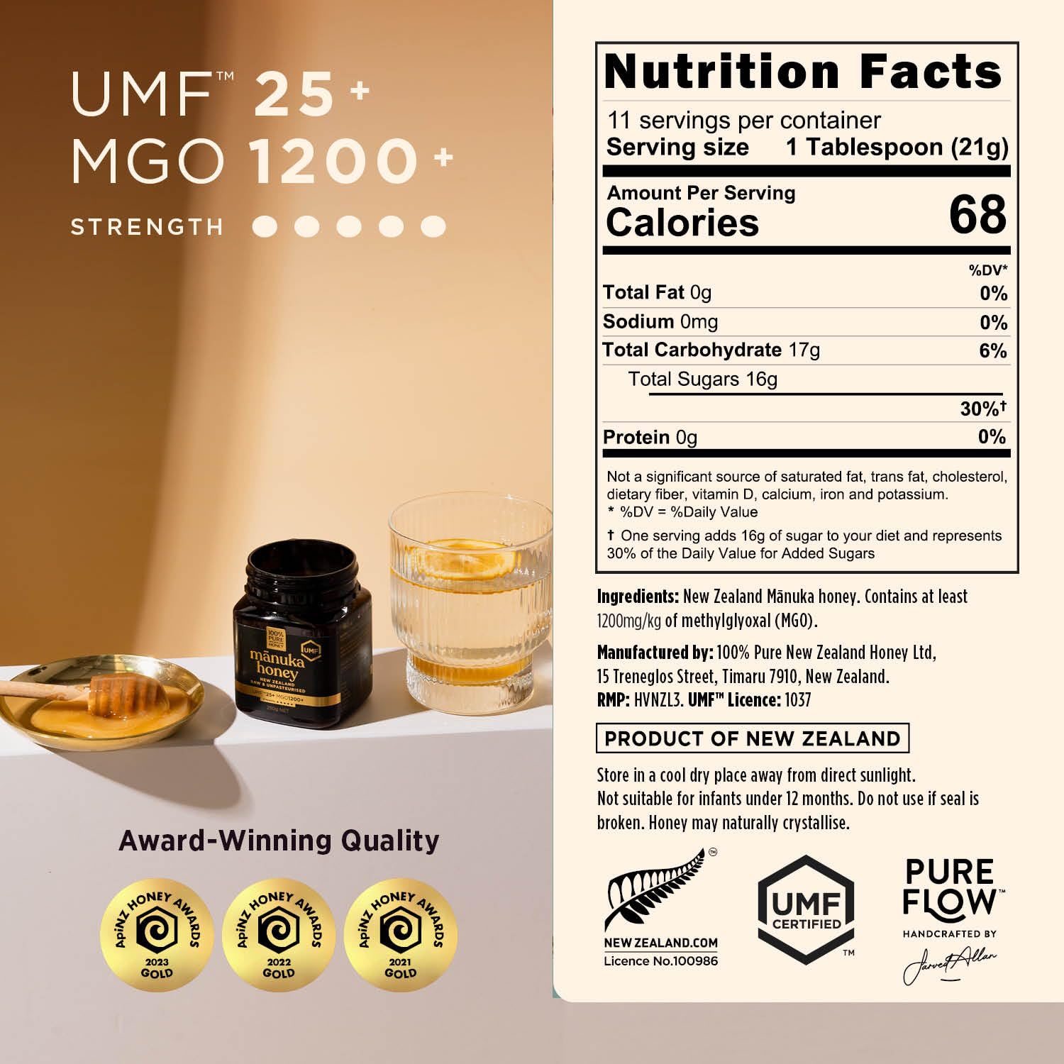 Creamed texture close-up reveals ultra-smooth spreadability of UMF25 honey