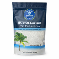 100% Gourmet Caribbean sea salt extra coarse crystals for smooth grinder performance.