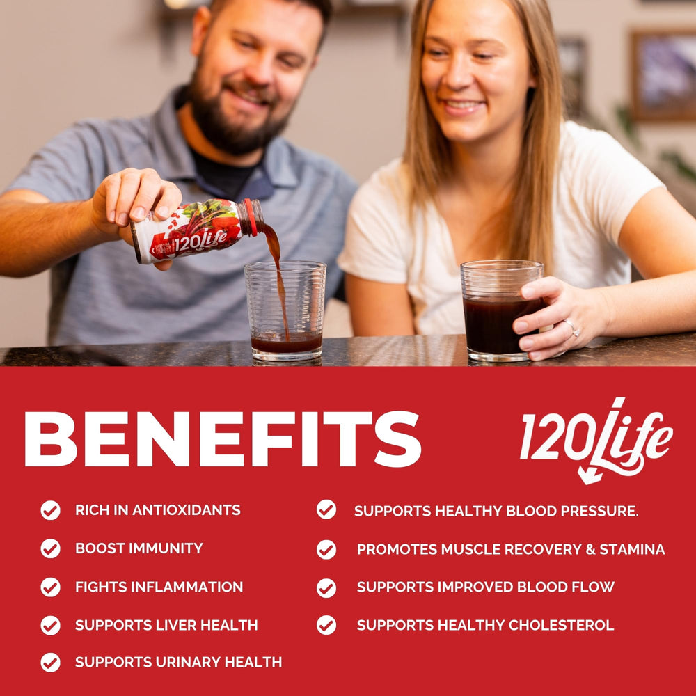 120LIFE Beet Root Juice glass for daily vitality and hydration