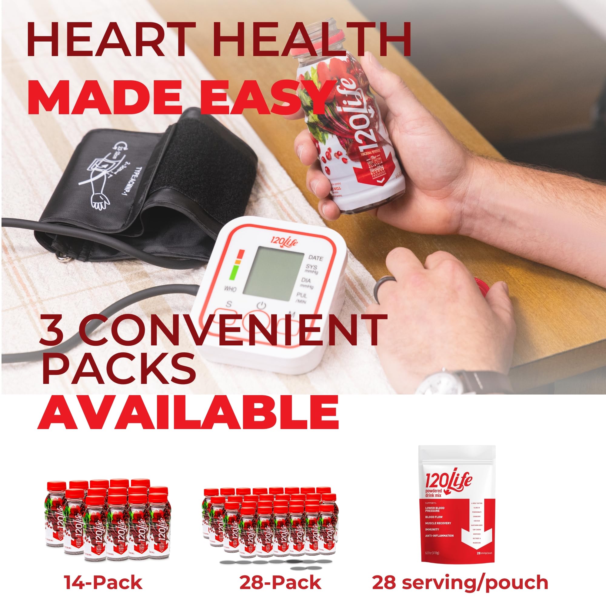 120LIFE Pack of 28 bottles signals convenient ongoing access to daily nutrition