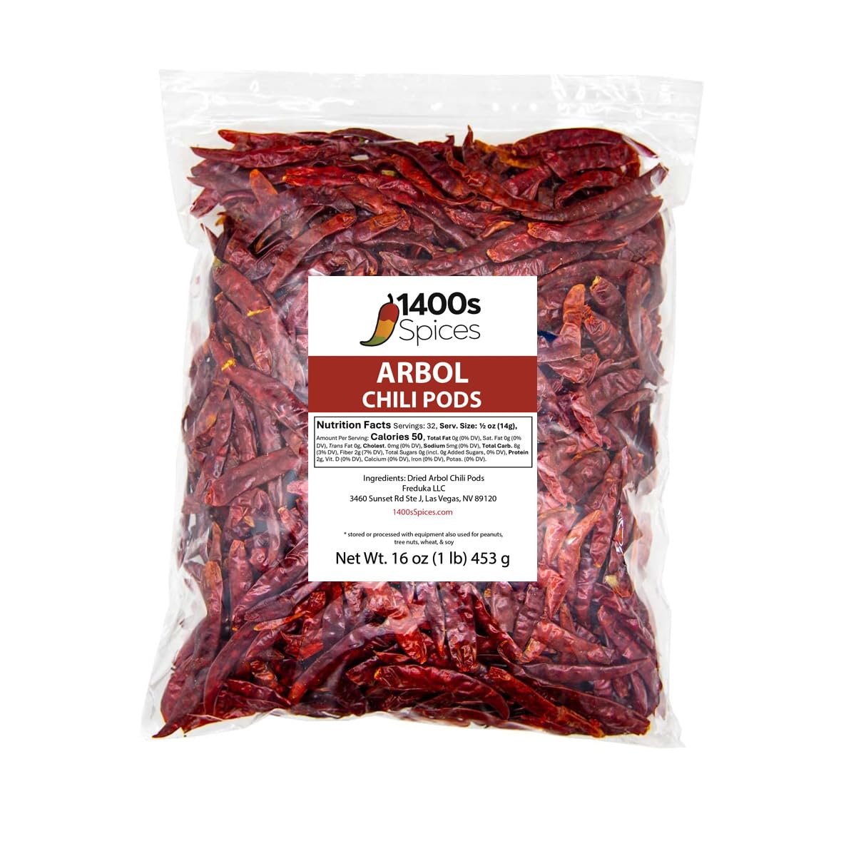 1400s Spices arbol chili whole pod for authentic Mexican flavor