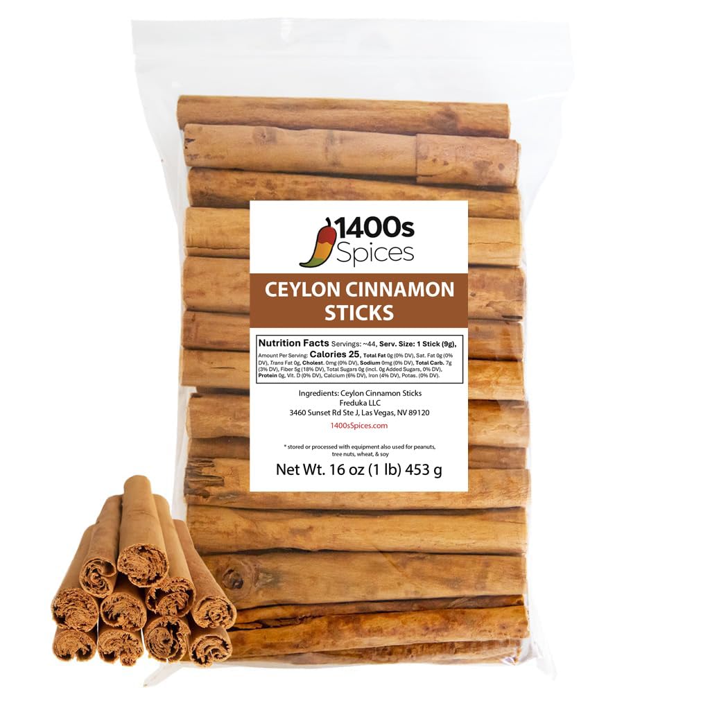 1400S SPICES Ceylon cinnamon sticks 1lb for fragrant stews and desserts.