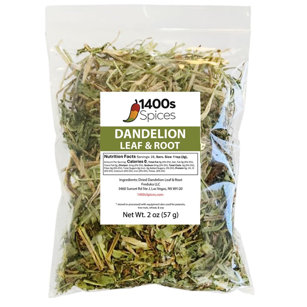 1400S Spices dandelion tea leaf reveals a pure herbal blend for daily detox and soothing aroma.