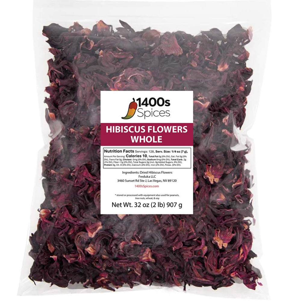1400S SPICES hibiscus flowers for tea, delivering bright color and fragrant aroma