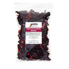 1400S SPICES Hibiscus flowers for tea, offering vibrant aroma and bright flavor.