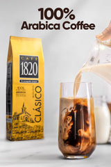 1820 Café Classic aroma steaming cup highlights inviting scent and bold flavor
