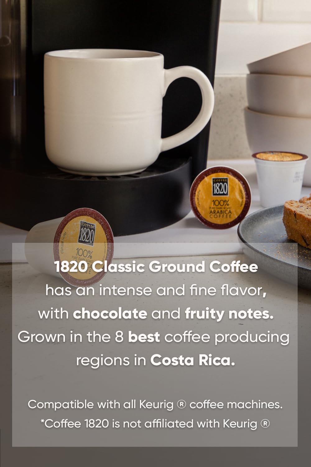 Café 1820 Classic cup setup ideal for quick morning ritual