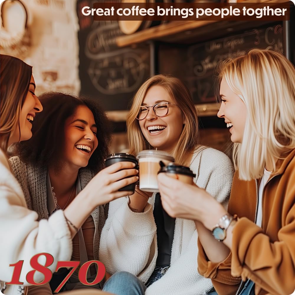 1870 Mago coffee in cup image showcases chocolate finish