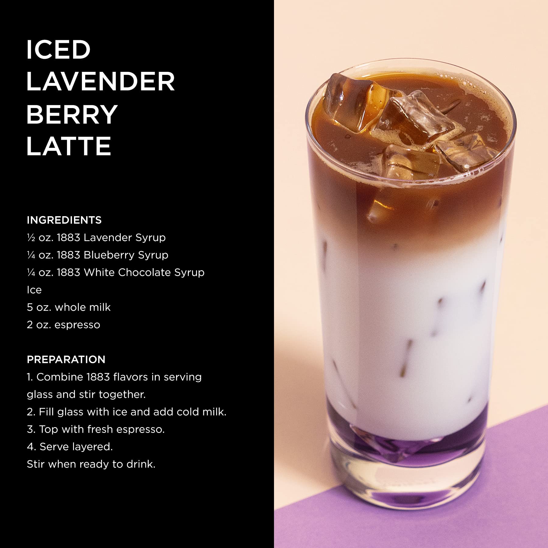 Lemonade with 1883 Lavender Syrup as a refreshing mixer