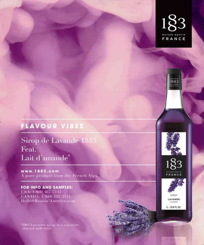 Lemonade made vibrant with 1883 Lavender Syrup floral aroma