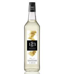 1883 MAISON ROUTIN white chocolate syrup bottle front view for premium beverages at home
